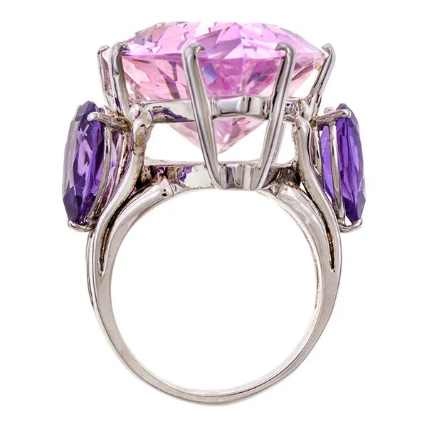 Estate Kunzite & Amethyst Ring