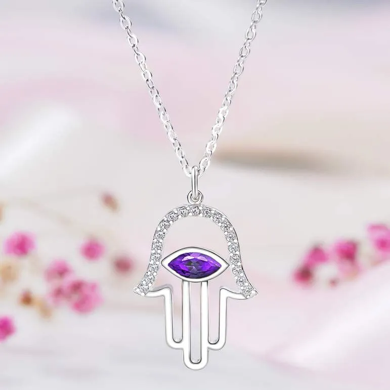 Evil Eye Necklace | Hamsa Hand Necklace