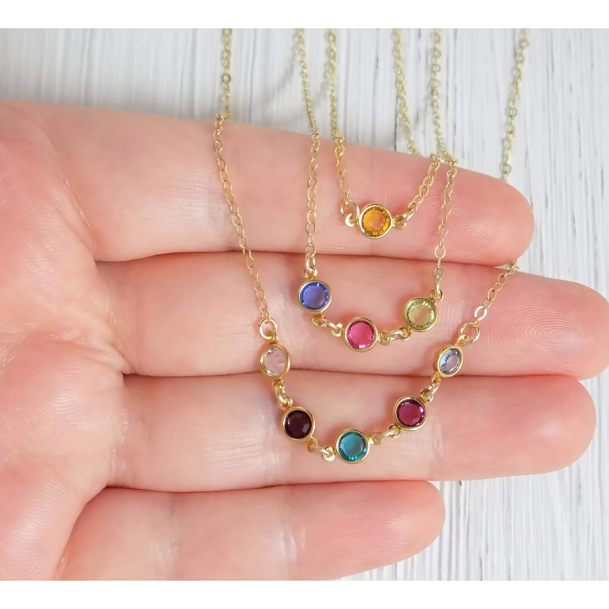 Family Birthstone Necklace