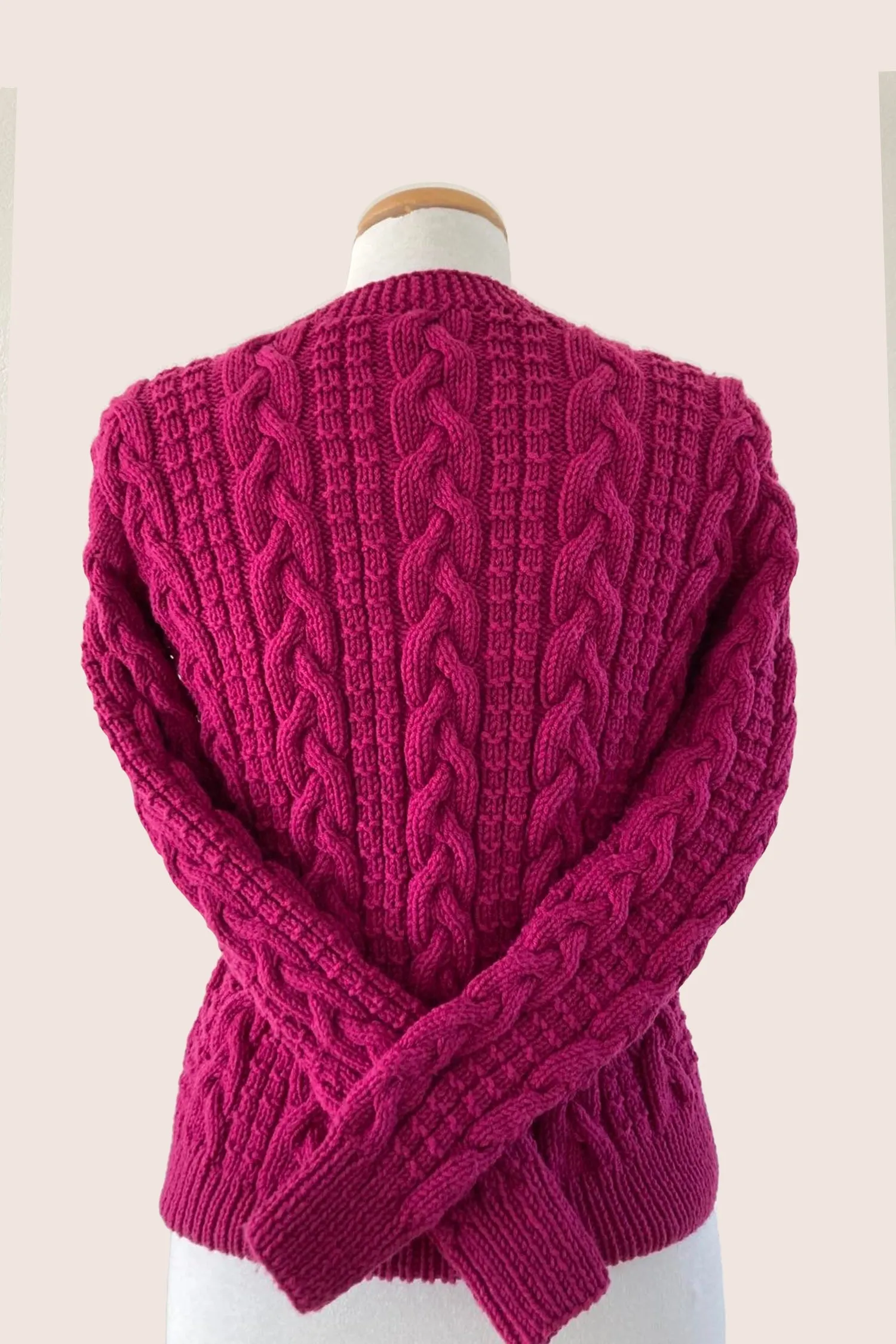 Fuchsia Bow Tie Cardigan