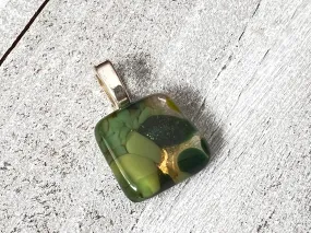 Fused Glass Mini Pendant ~ Glam Cam