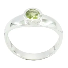 Glamorous Stone Peridot 925 Sterling Silver Rings Elephant Jewelry