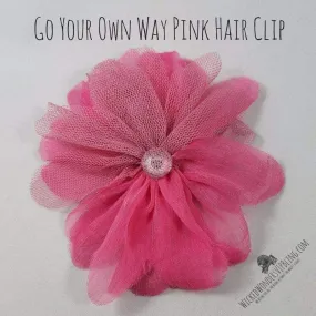 Go Your Own Way Pink Hair Clip