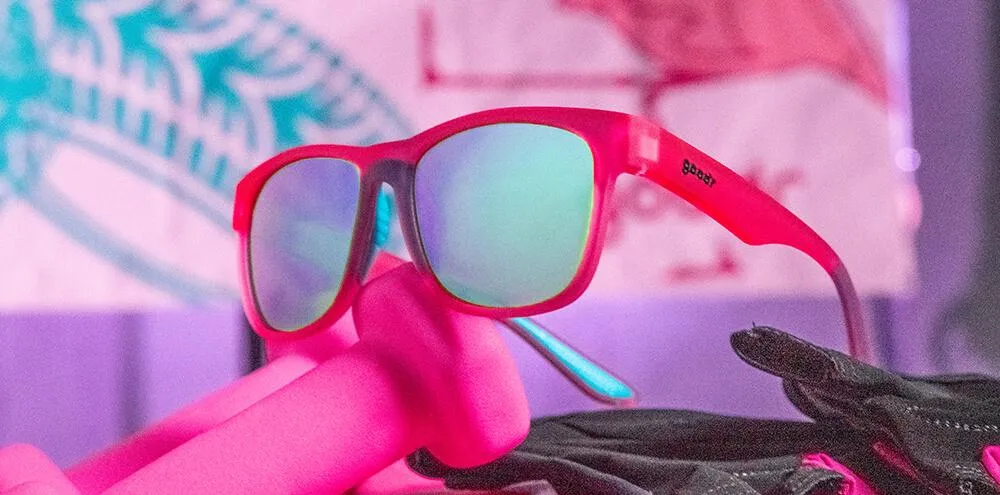 goodr BFG Polarized Sunglasses - Do You Even Pistol, Flamingo?