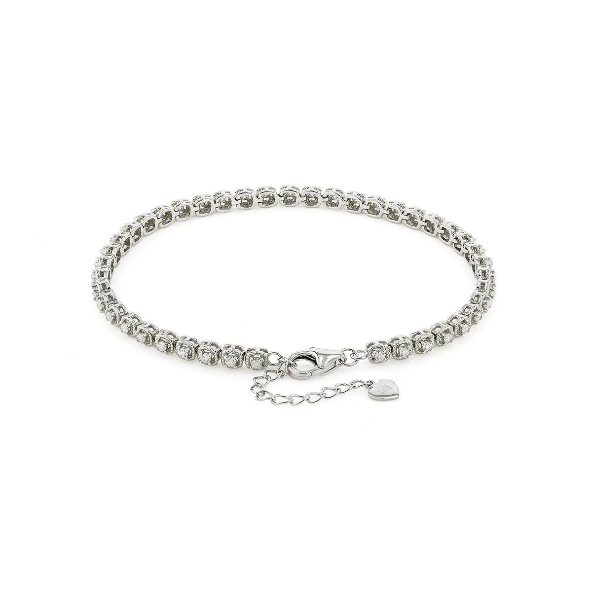 Halo Style Moissanite Bracelet