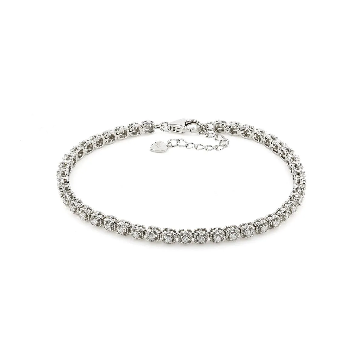 Halo Style Moissanite Bracelet