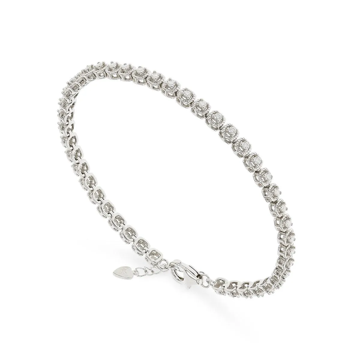 Halo Style Moissanite Bracelet