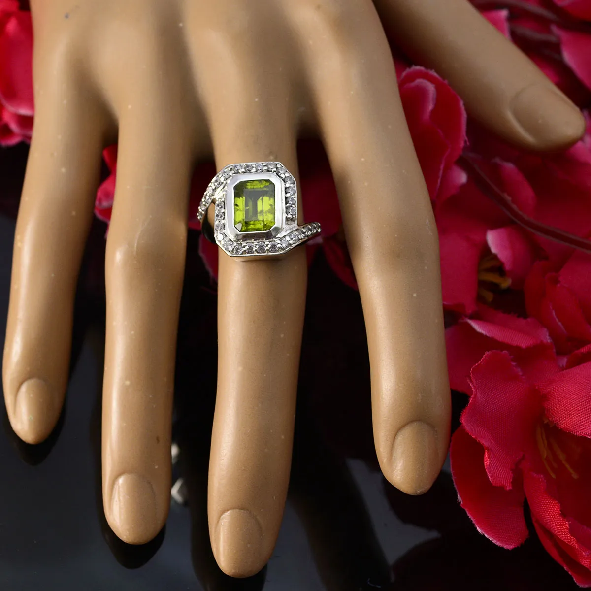 Handsome Gem Peridot 925 Sterling Silver Rings Fred Meyers Jewelry