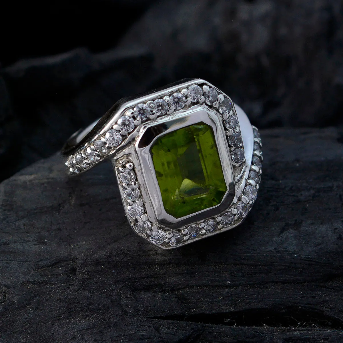 Handsome Gem Peridot 925 Sterling Silver Rings Fred Meyers Jewelry