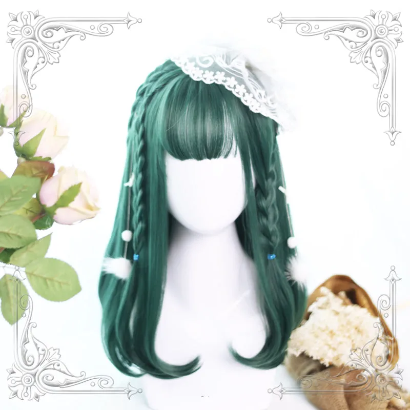 HARAJUKU LOLITA DARK GREEN WIG BY31012