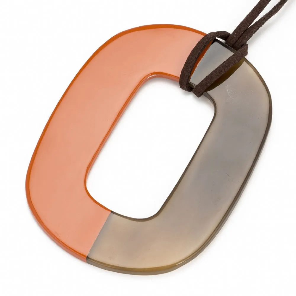 Horn Link Necklace With Lacquer