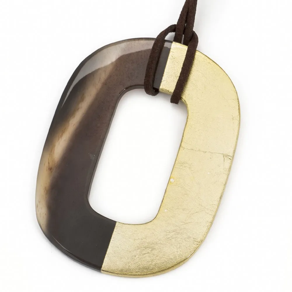 Horn Link Necklace With Lacquer