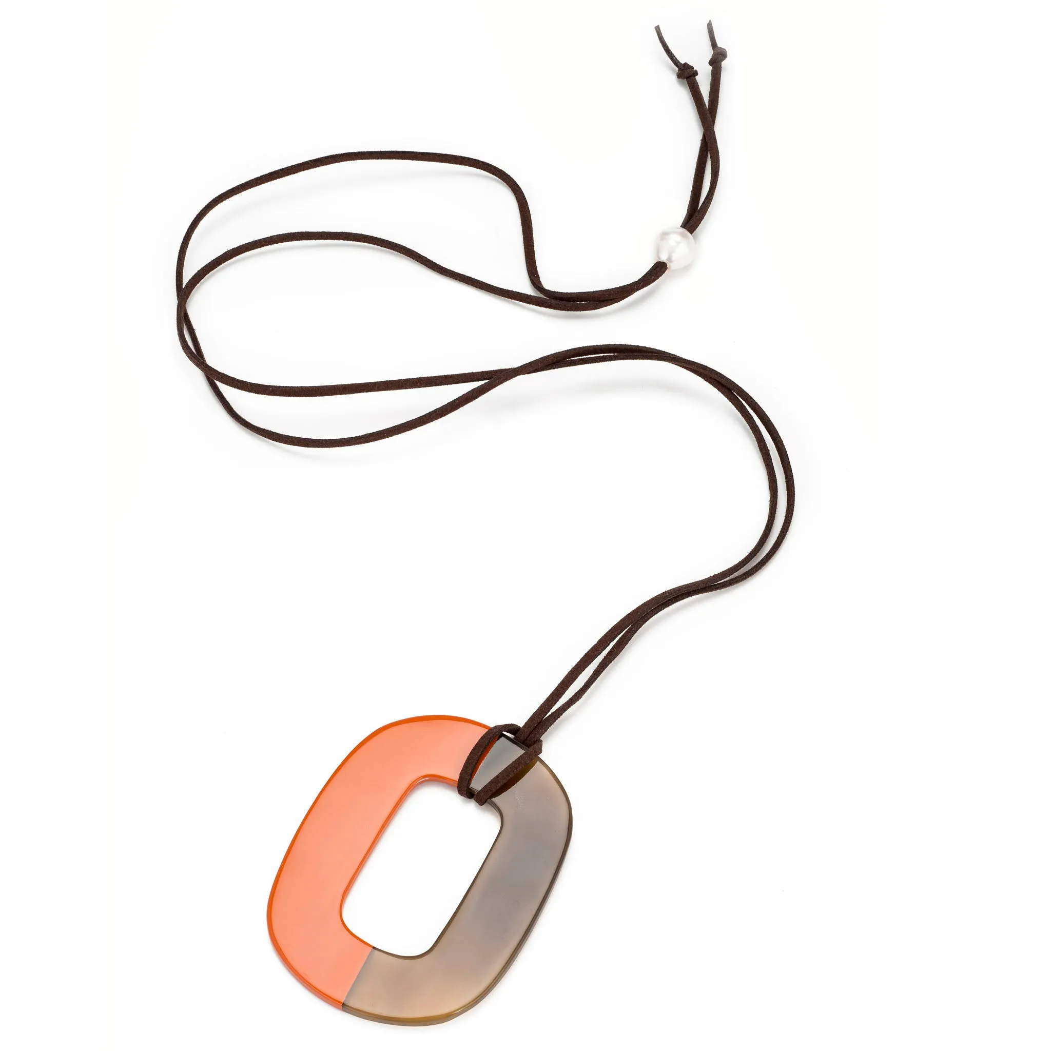 Horn Link Necklace With Lacquer