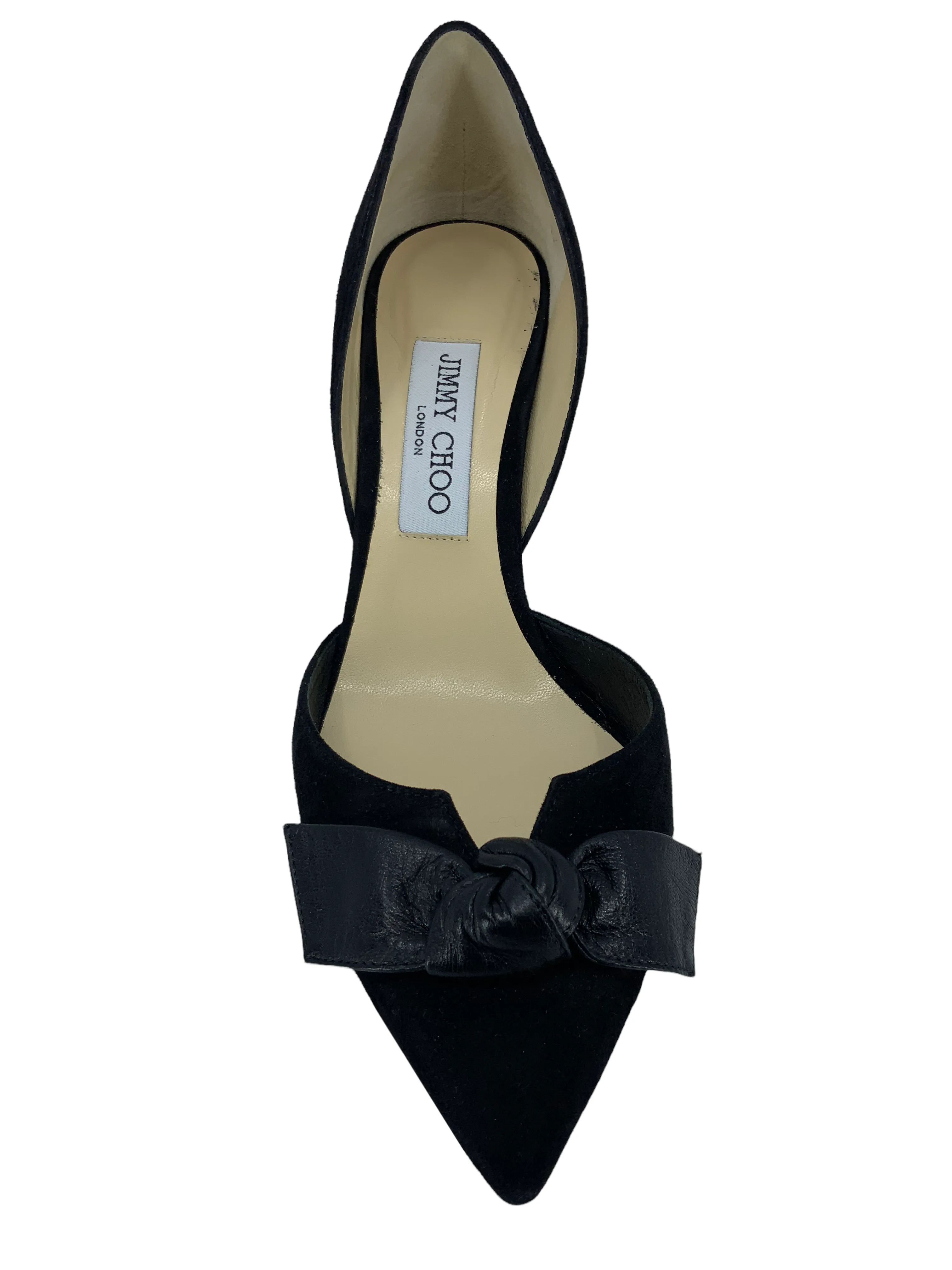 Jimmy Choo Twinkle Suede Bow dOrsay Pumps, Size 8.5