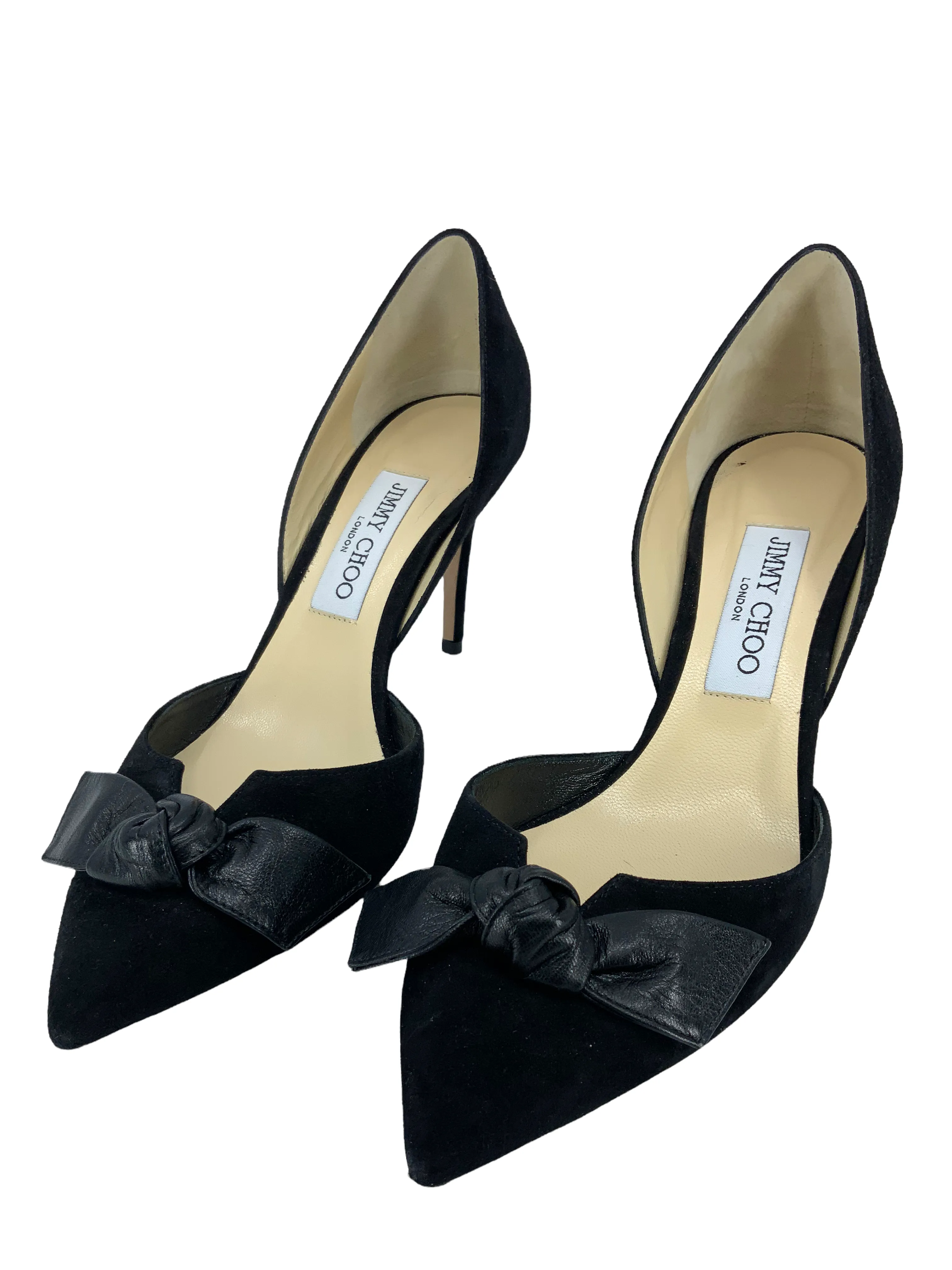 Jimmy Choo Twinkle Suede Bow dOrsay Pumps, Size 8.5