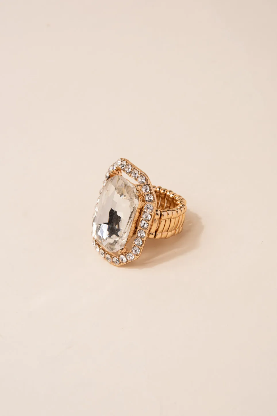 Karina Rectangular Stone Ring