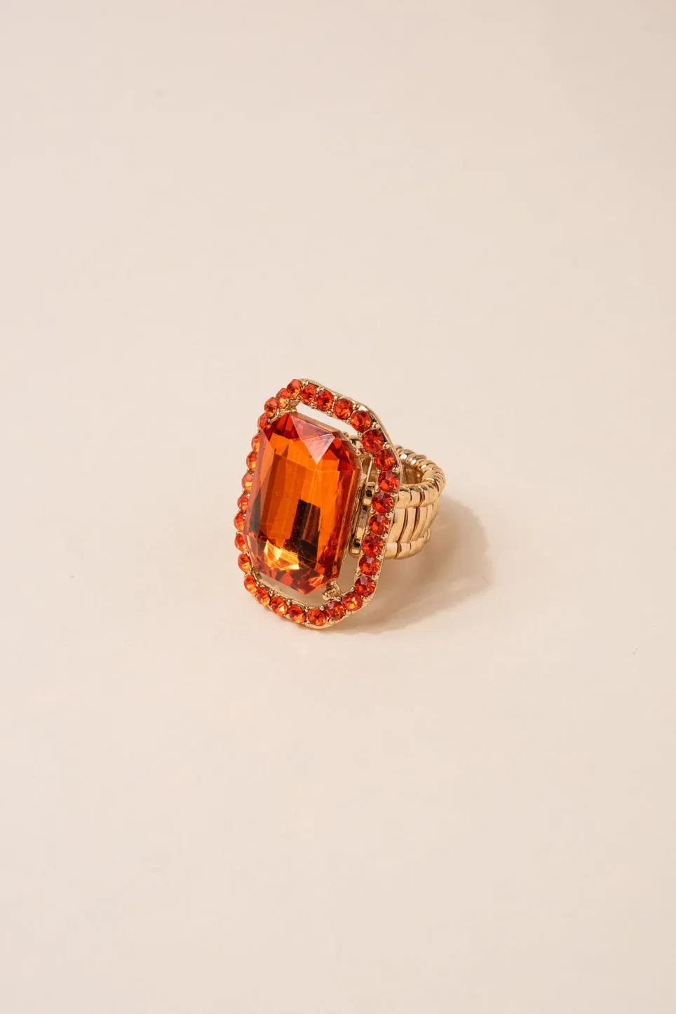 Karina Rectangular Stone Ring