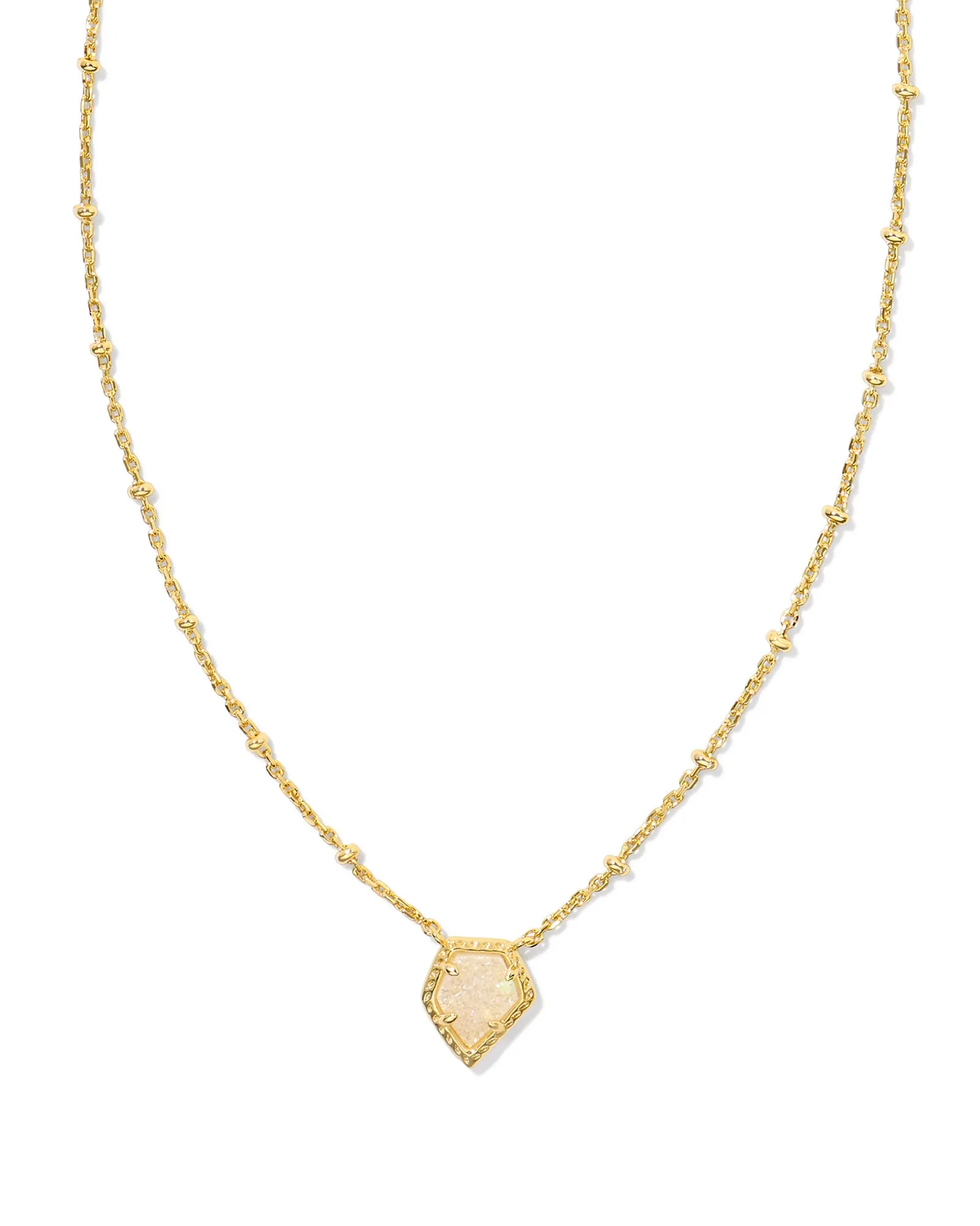 Kendra Scott Framed Tess Necklace - Iridescent Drusy