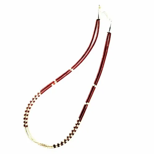 Kewa Pueblo Hand-rolled Necklace - 20.5 Long & 18.875 Long