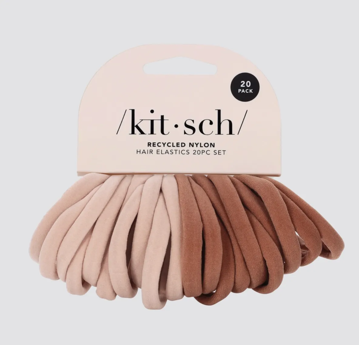 Kitsch | Eco-Friendly Nylon Elastics 20pc Set - Blush