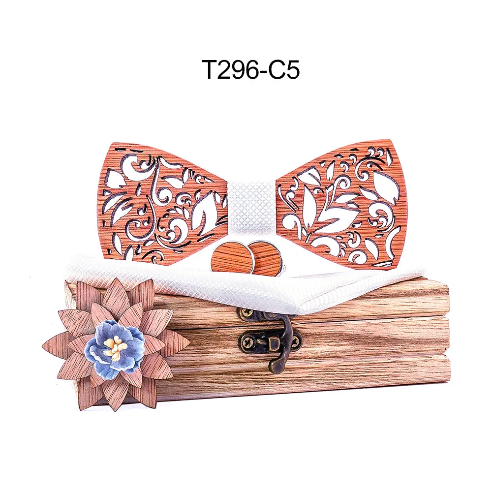 Launceston Wood Bow Tie Set