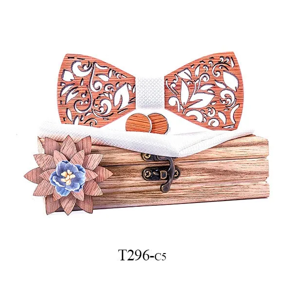 Launceston Wood Bow Tie Set