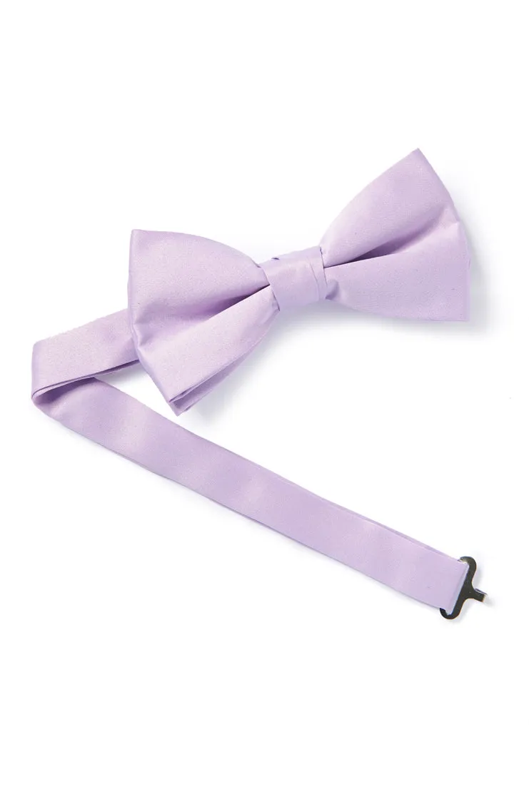 Lilac Satin Bow Tie