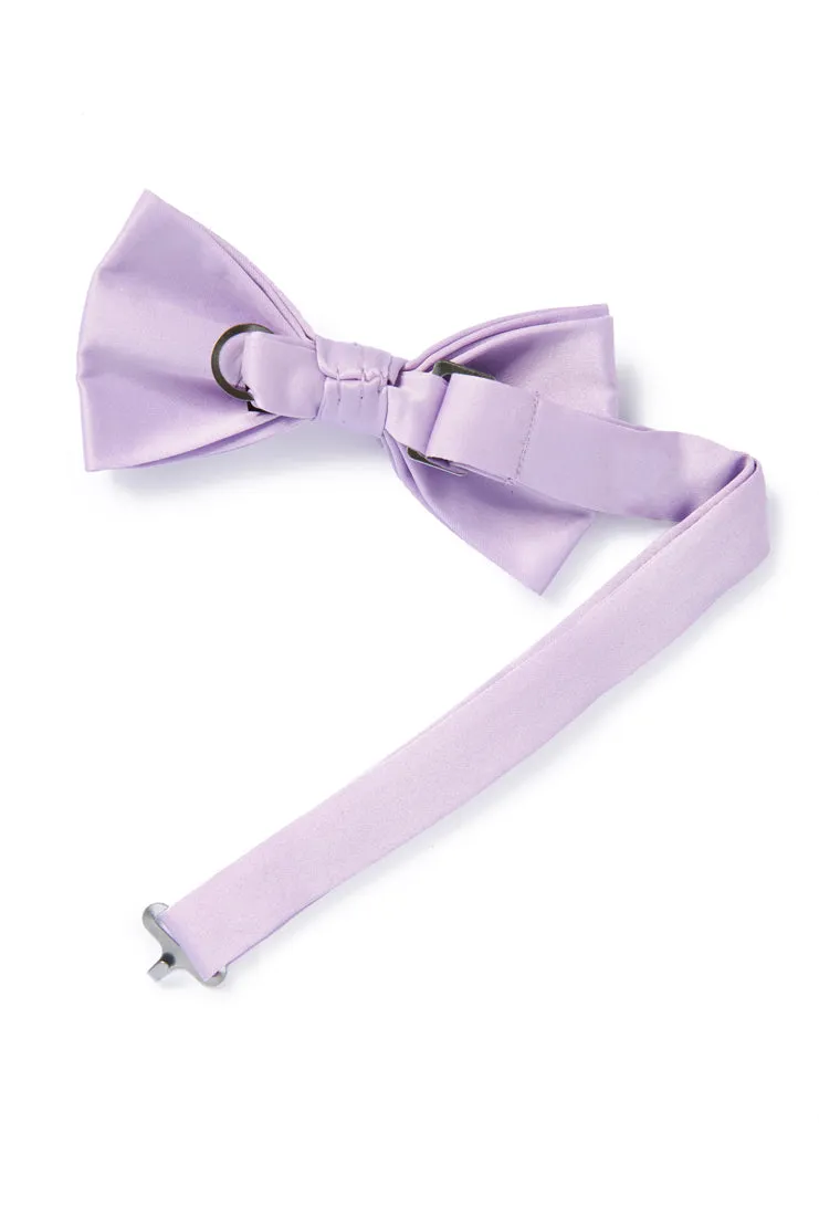 Lilac Satin Bow Tie