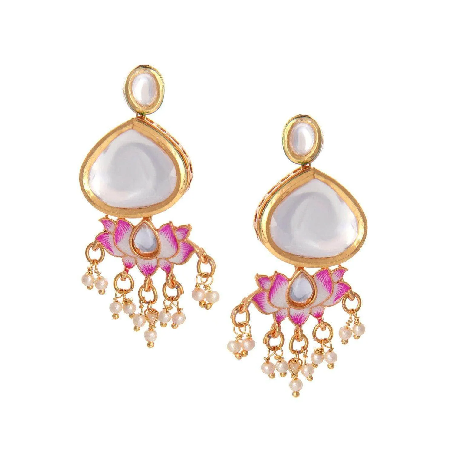 Lotus Motif Earring