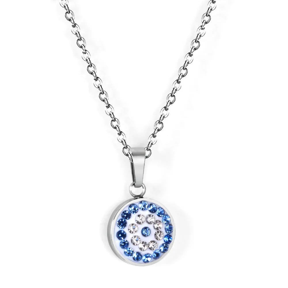 Minimalist Evil Eye Stainless Steel Necklace