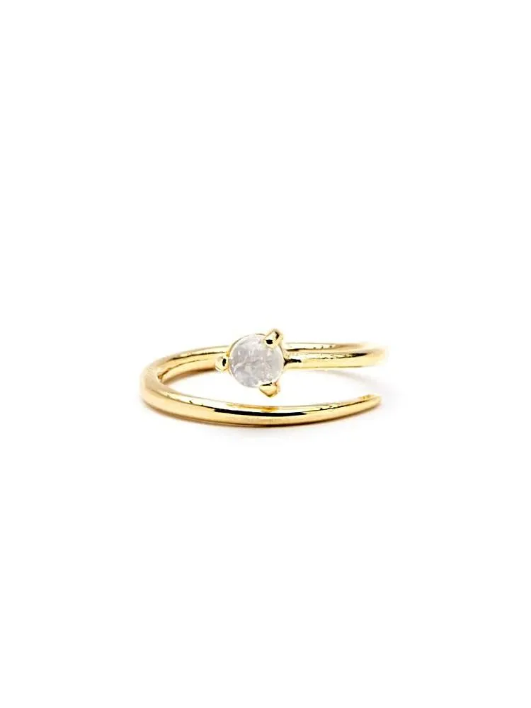 Moonstone Solitaire Ring