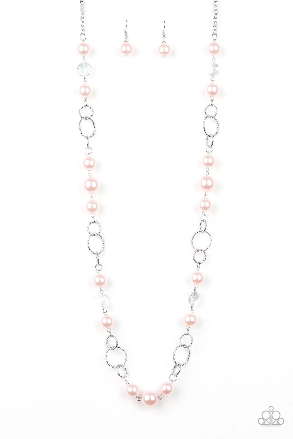 Paparazzi Necklace ~ Prized Pearls - Pink