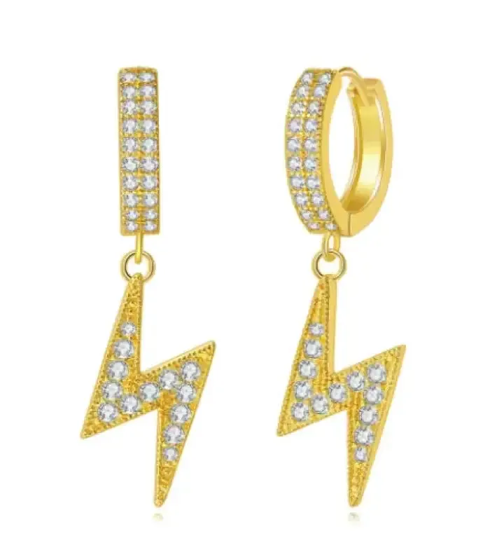 Power Up Your Style with Lightning Dangling Earrings!