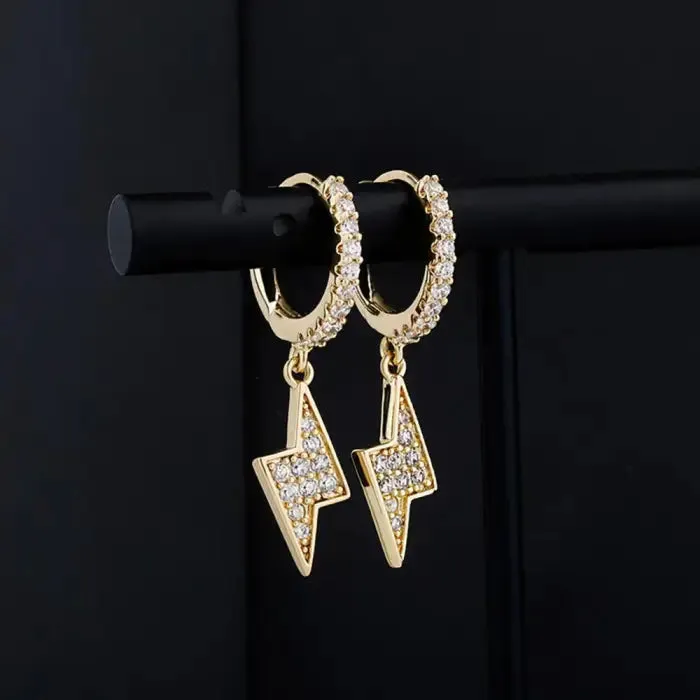 Power Up Your Style with Lightning Dangling Earrings!