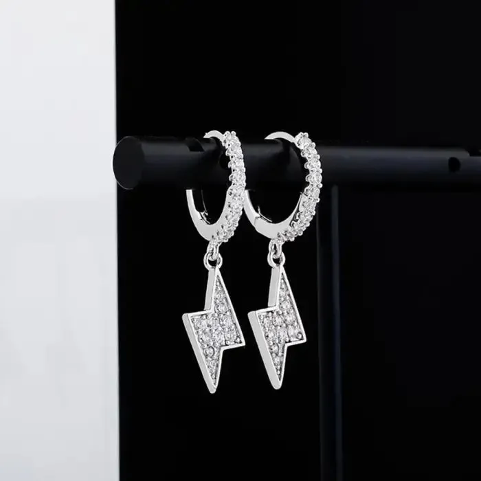 Power Up Your Style with Lightning Dangling Earrings!