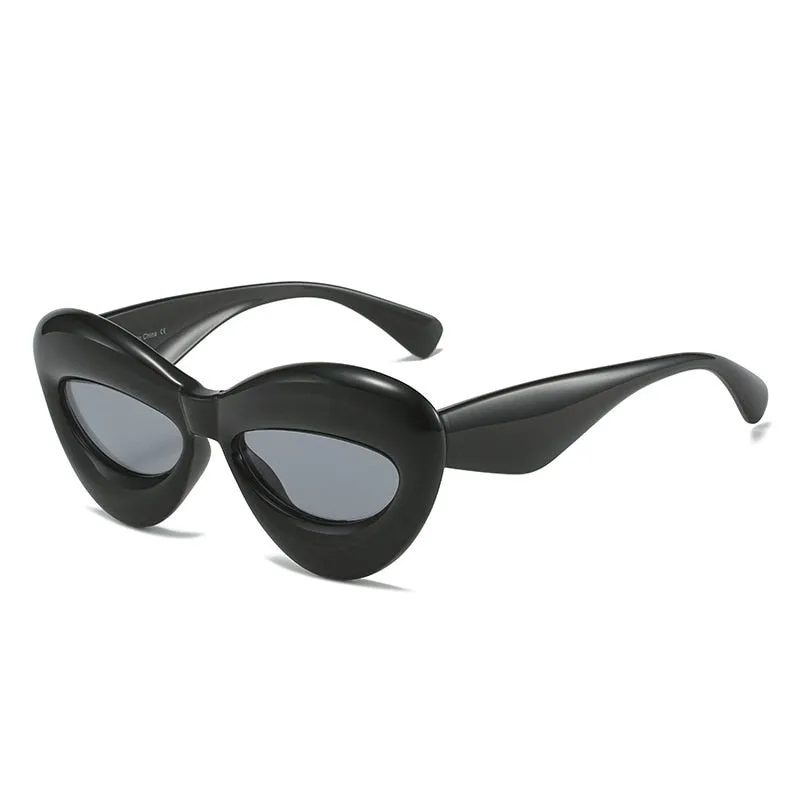 Punk Cat Eye Big Frame Sunglasses