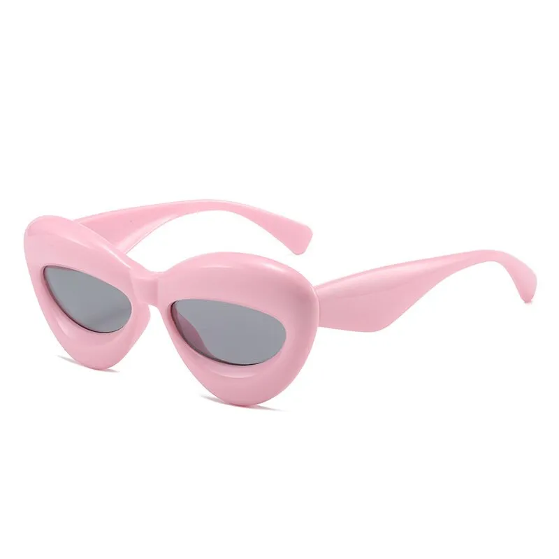 Punk Cat Eye Big Frame Sunglasses