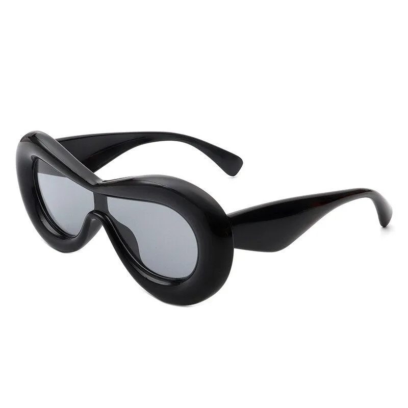 Punk Cat Eye Big Frame Sunglasses