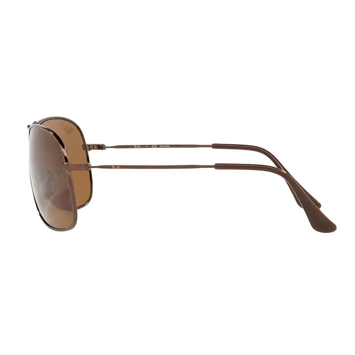 Ray-Ban Men's Polarized Aviator Sunglasses RB3267 Brown