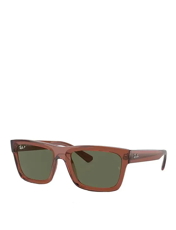 Ray-Ban Warren Bio-Based RB4396 145 54 Sunglasses Polished Transparent Brown / Dark Green