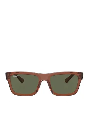 Ray-Ban Warren Bio-Based RB4396 145 54 Sunglasses Polished Transparent Brown / Dark Green