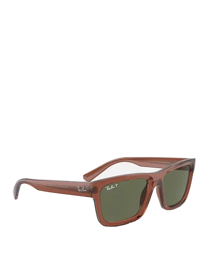 Ray-Ban Warren Bio-Based RB4396 145 54 Sunglasses Polished Transparent Brown / Dark Green