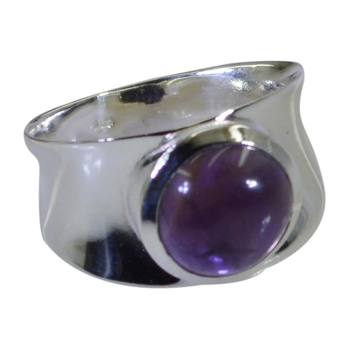 Riyo Bonny Gemstones Amethyst Sterling Silver Ring Body Jewelry