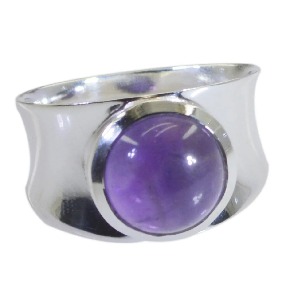 Riyo Bonny Gemstones Amethyst Sterling Silver Ring Body Jewelry