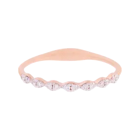 Rose Gold Diamond Marquise Band