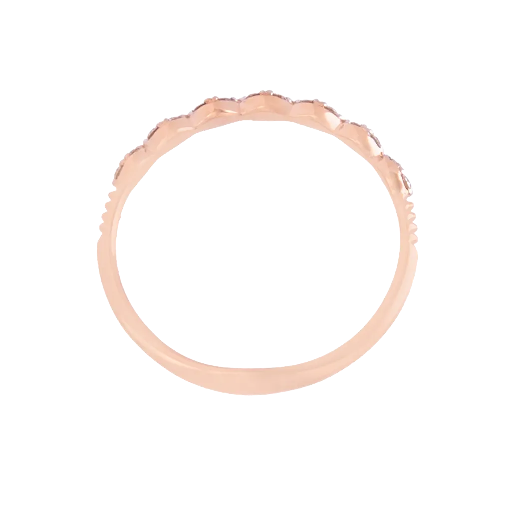 Rose Gold Diamond Marquise Band