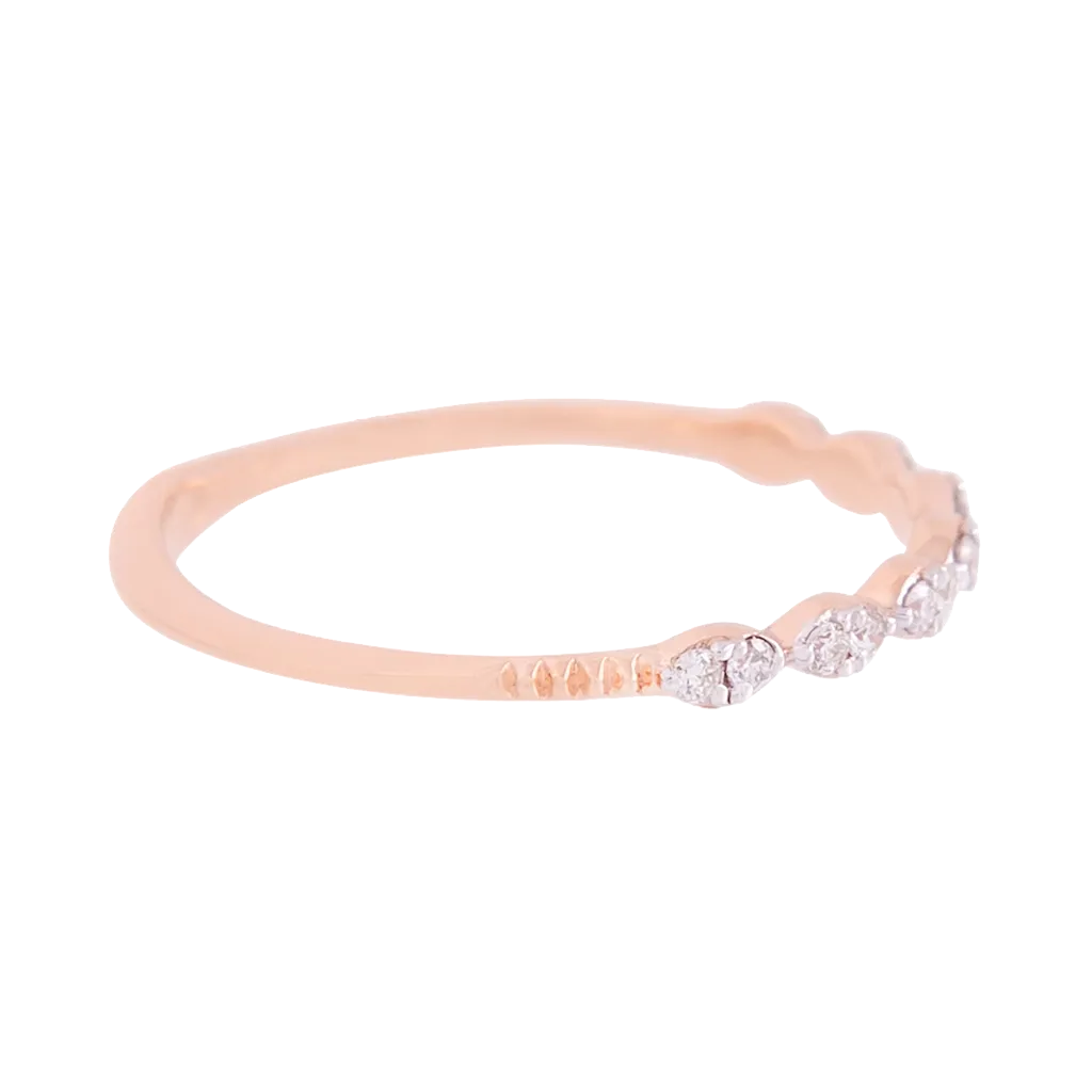 Rose Gold Diamond Marquise Band