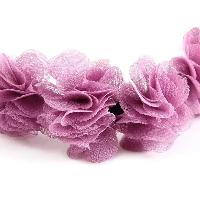 Rose Petal Soft Mauve Purple Choker Necklace