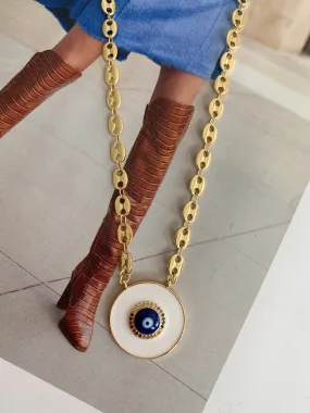 Round Eye Pendant Necklace