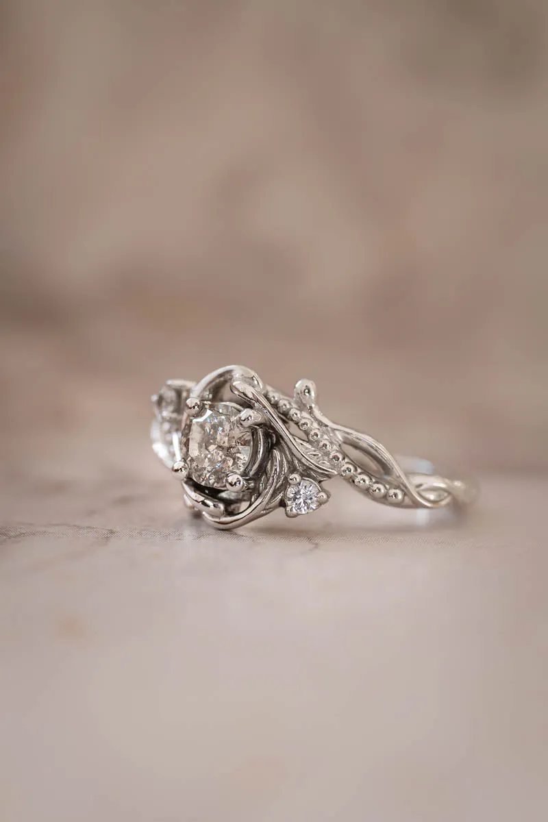 Salt and pepper diamond engagement ring  / Undina